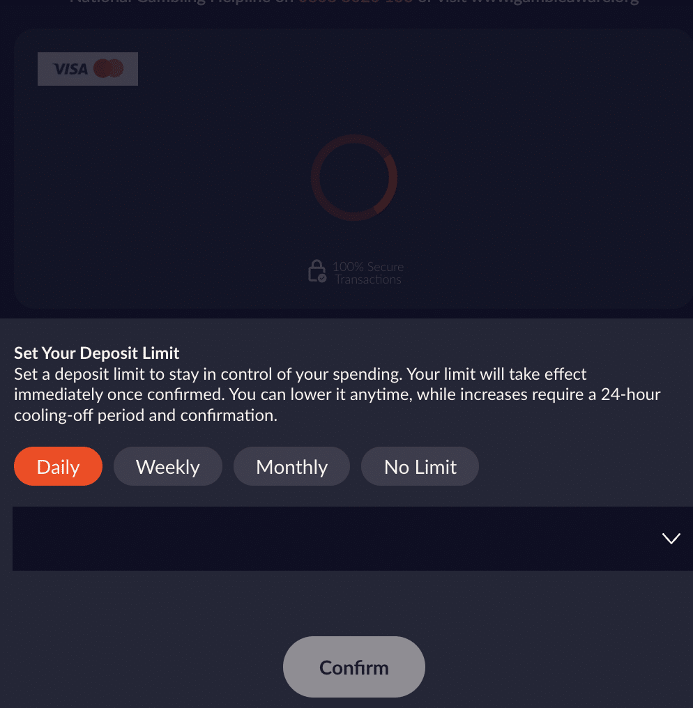 Betano deposit limits